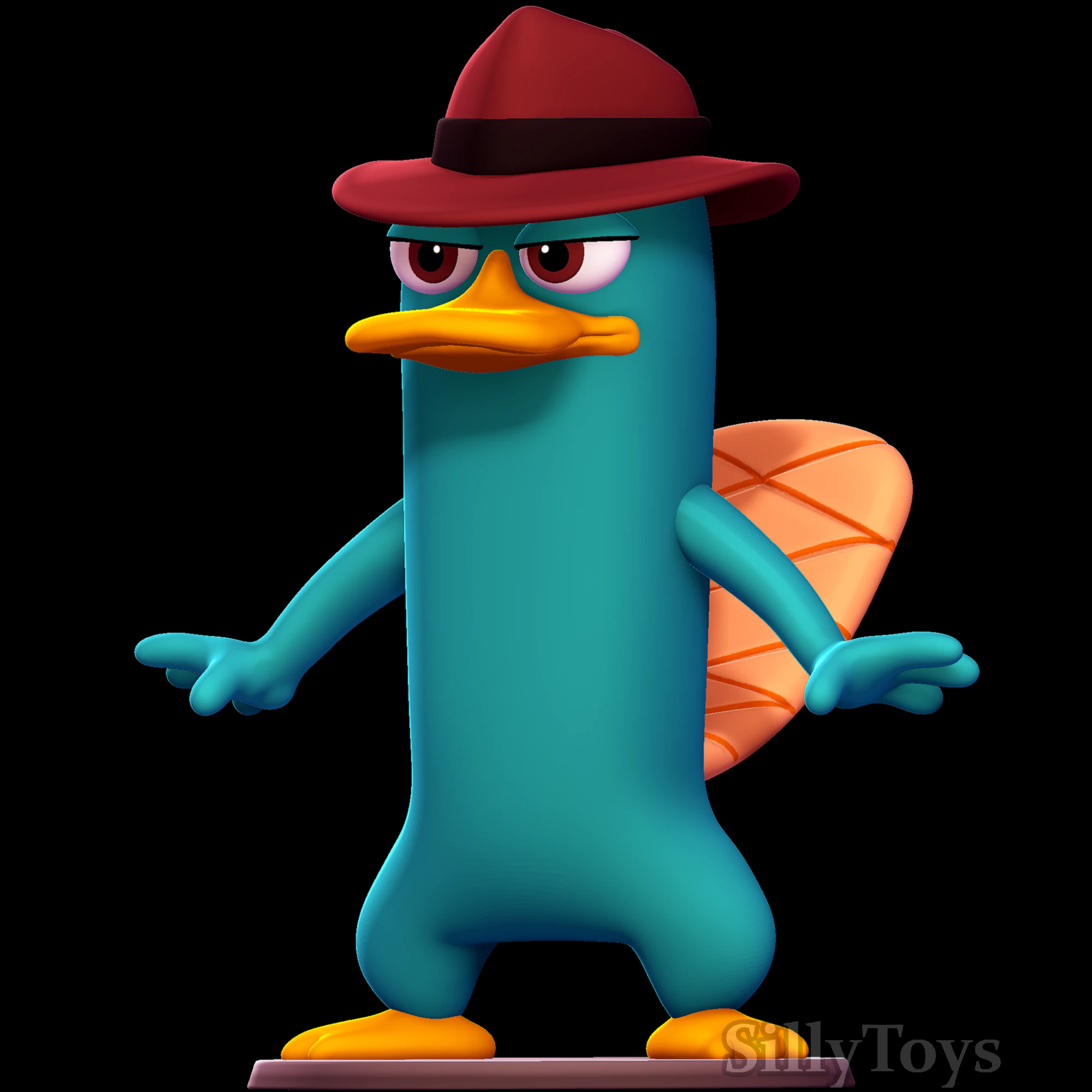 Perry l'ornitorinco - Phineas e Ferb Modello di stampa 3D .c4d .max .obj .3ds .fbx .stl .blend 