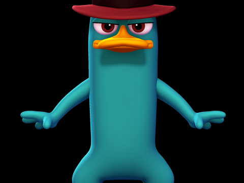 Perry the Platypus - Phineas and Ferb 3D प्रिंट मॉडल