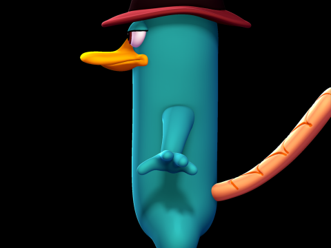 Perry the Platypus - Phineas and Ferb 3D प्रिंट मॉडल