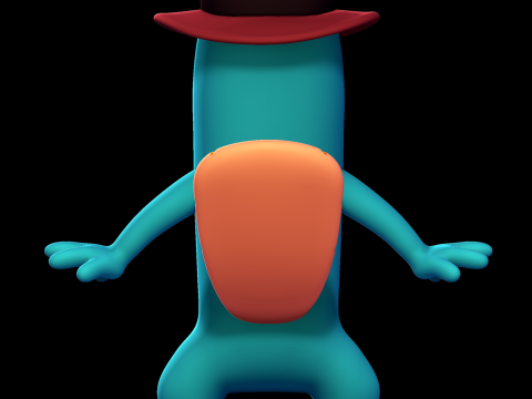 Perry the Platypus - Phineas and Ferb 3D प्रिंट मॉडल
