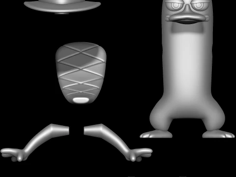Perry l'ornitorinco - Phineas e Ferb Modello di stampa 3D