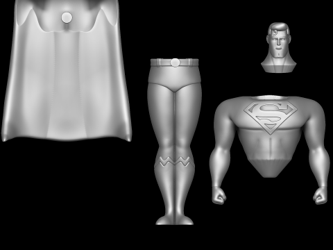Superman 3D प्रिंट मॉडल