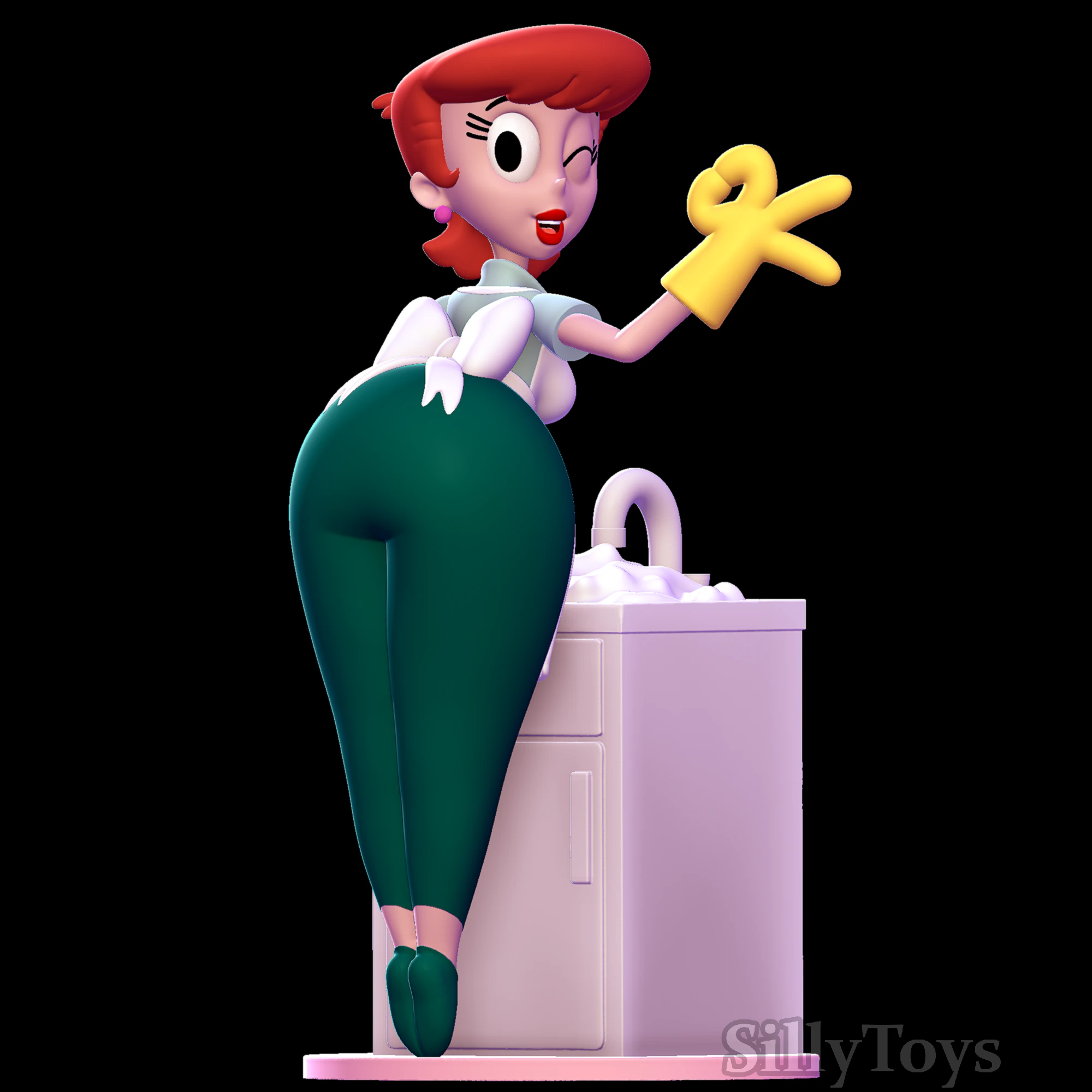 Dexter Mom - Dexters Laboratory 3D Print Model .c4d .max .obj .3ds .fbx .stl .blend 