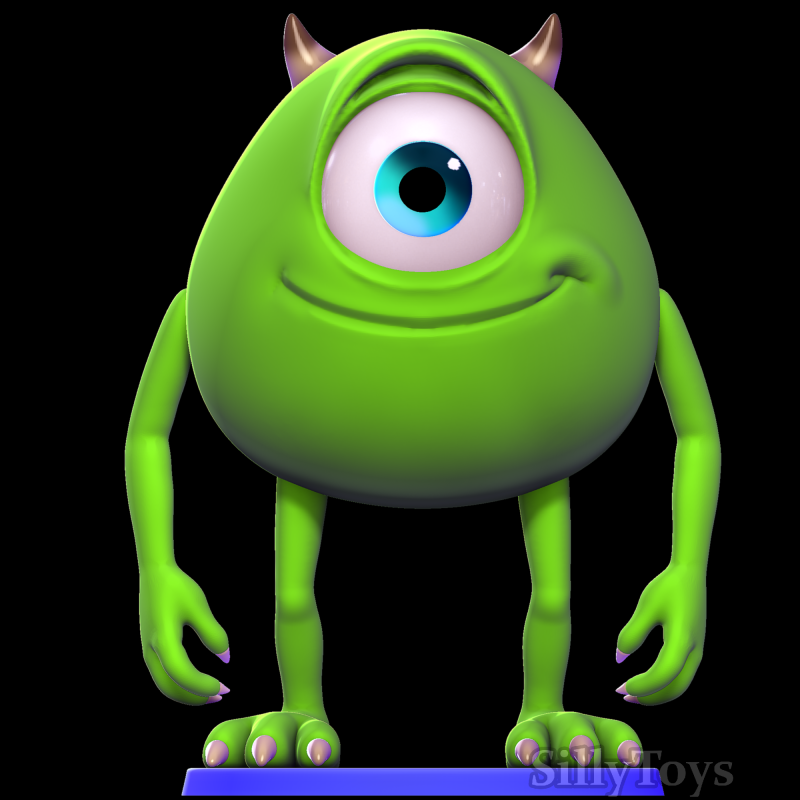Mike Wazowski - Monsters Inc 3D Print Model .c4d .max .obj .3ds .fbx .stl .blend 