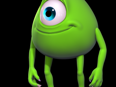 Mike Wazowski - Monsters Inc 3D Print Model