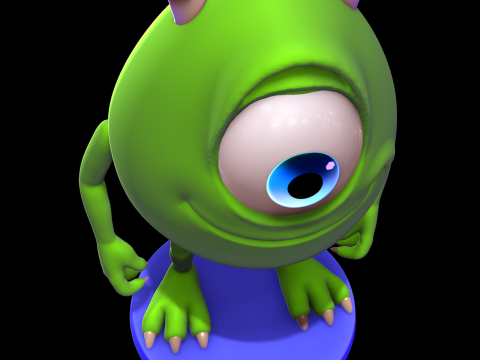 Mike Wazowski - Monsters Inc 3D Print Model