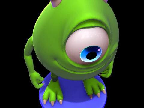 Mike Wazowski - Monsters Inc 3D Print Model