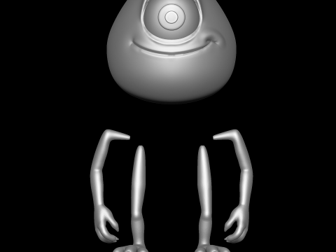 Mike Wazowski - Monsters Inc 3D Print Model