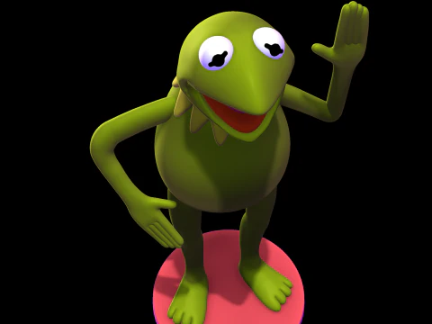 Kermit the Frog 3D Print Model