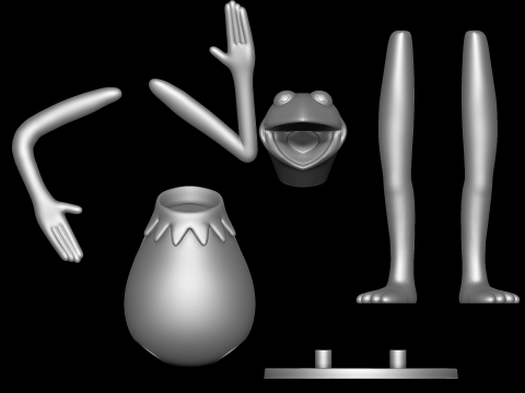 Kermit the Frog Modèles 3D en vedette
