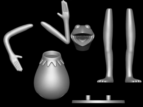 Kermit the Frog 3D Print Model