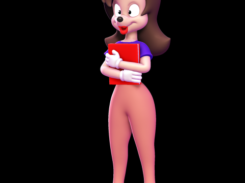 女子高生 - 間抜けな映画 3Dプリントモデル