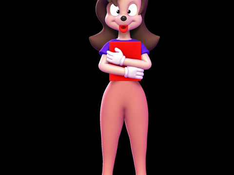 女学生 - 一部傻乎乎的电影 3D 打印模型