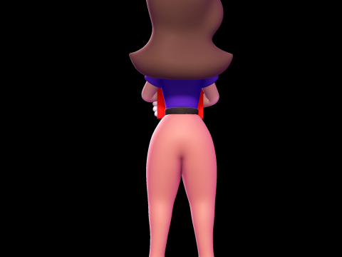 女学生 - 一部傻乎乎的电影 3D 打印模型