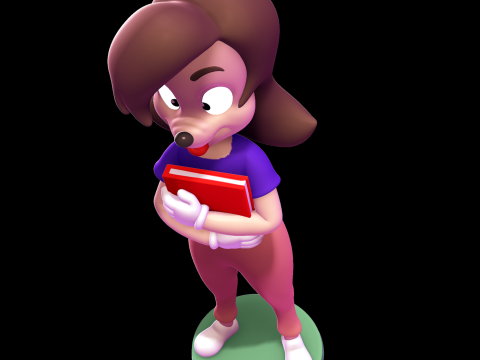 女学生 - 一部傻乎乎的电影 3D 打印模型