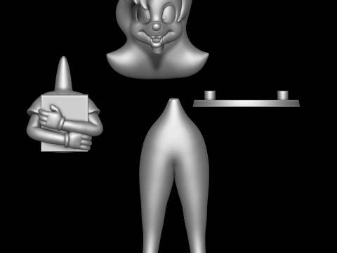 女学生 - 一部傻乎乎的电影 3D 打印模型