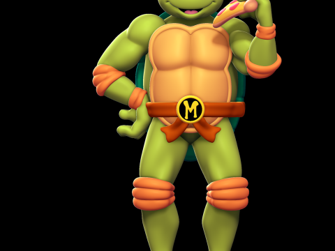 Michel-Ange - Tortues Ninja Modèles 3D en vedette