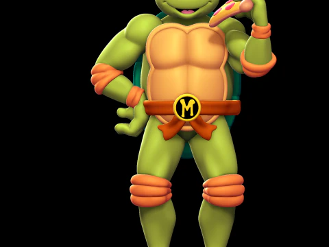 Michelangelo - Ninja Turtles 3D Print Model