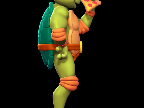 Michel-Ange - Tortues Ninja Modèles 3D en vedette