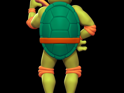 Michel-Ange - Tortues Ninja Modèles 3D en vedette