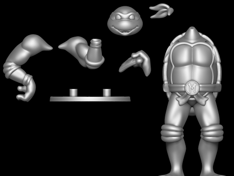 Michel-Ange - Tortues Ninja Modèles 3D en vedette