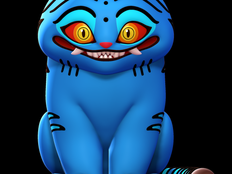 Derpy Tiger - Pemburu Setan KPop Model Cetak 3D