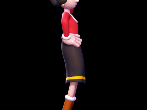 橄榄油 - 大力水手 3D 打印模型