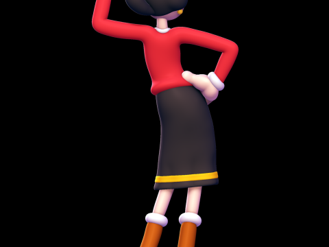 橄榄油 - 大力水手 3D 打印模型