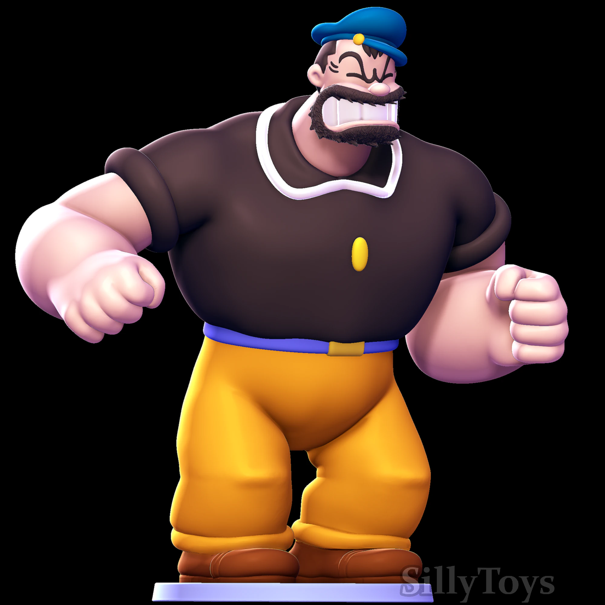 브루투스 - 뽀빠이 3D 프린트 모델 .c4d .max .obj .3ds .fbx .stl .blend 