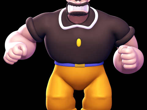 Брут - Попай 3D Принт Модель