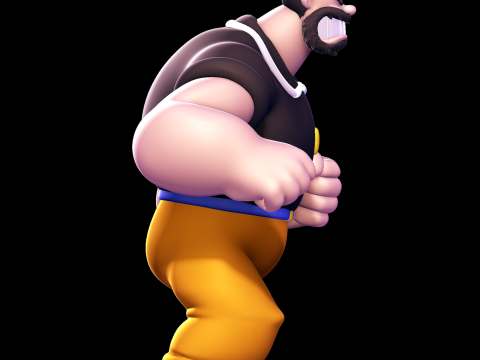 Брут - Попай 3D Принт Модель