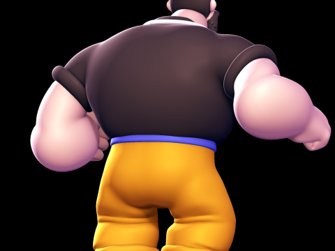 Брут - Попай 3D Принт Модель