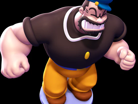 브루투스 - 뽀빠이 3D 프린트 모델