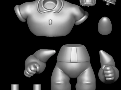 브루투스 - 뽀빠이 3D 프린트 모델