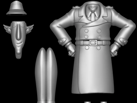 Inspector Gadget 3D Print Model