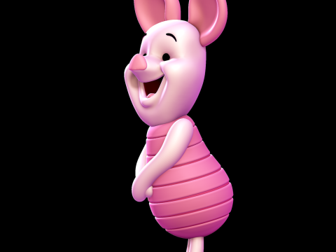 小猪 - 小熊维尼 3D 打印模型 3D 打印模型