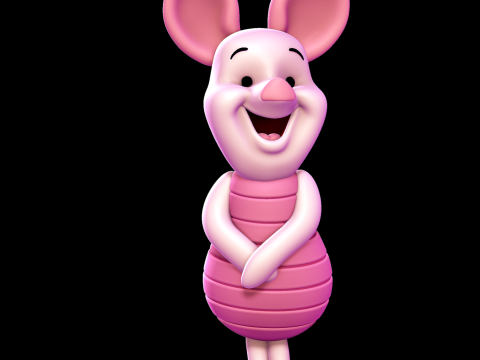 小猪 - 小熊维尼 3D 打印模型 3D 打印模型