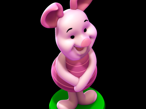 小猪 - 小熊维尼 3D 打印模型 3D 打印模型