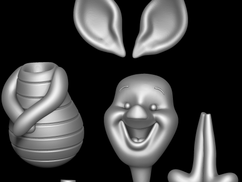 小猪 - 小熊维尼 3D 打印模型 3D 打印模型