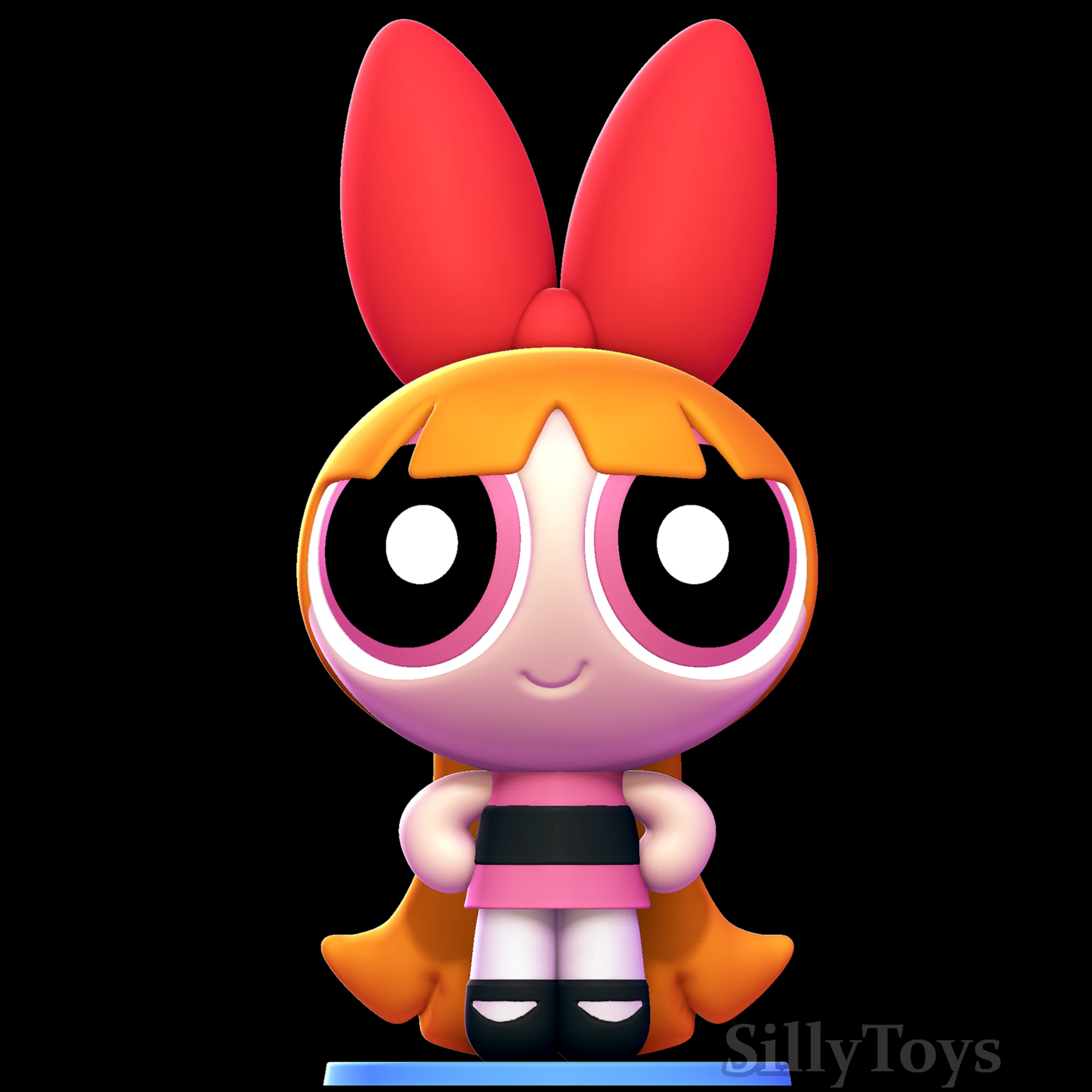 Blossom - Powerpuff Girls 3D Print Model .c4d .max .obj .3ds .fbx .stl .blend
