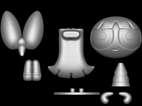 花开 - 飞天小女​​警 3D 打印模型