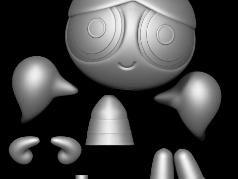 Bubbles - The Powerpuff Girls 3D Print Model
