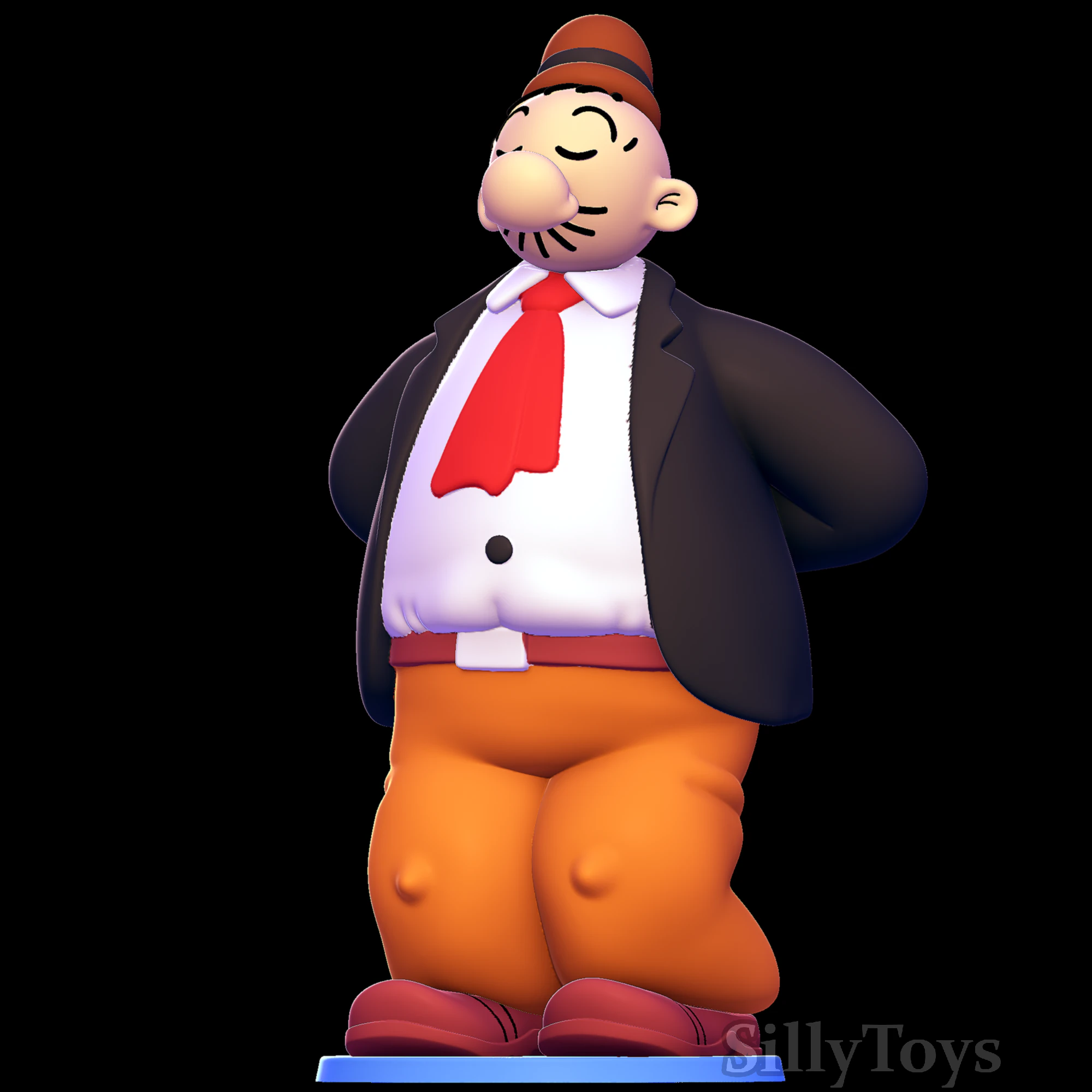 Wimpy - Popeye Modello di stampa 3D .c4d .max .obj .3ds .fbx .stl .blend