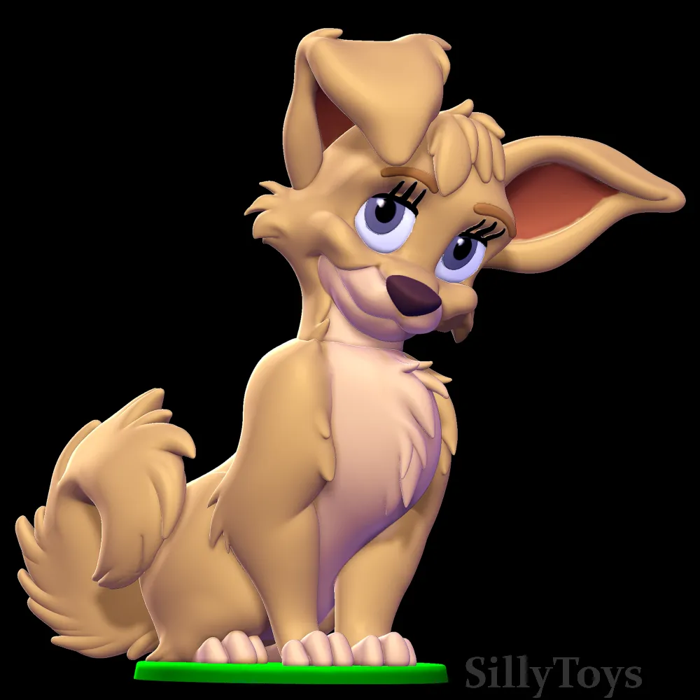 Angel - Lady and the Tramp II Scamps Adventure 3D Model .c4d .max .obj .3ds .fbx .stl .blend