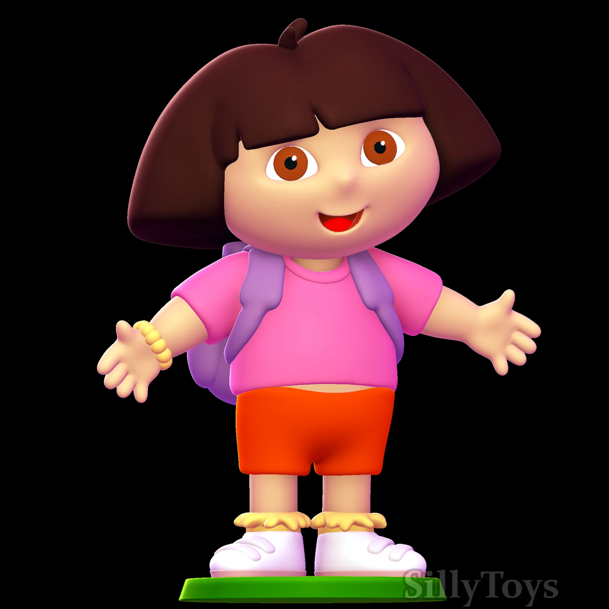 Dora the Explorer 3D Model .c4d .max .obj .3ds .fbx .stl .blend 