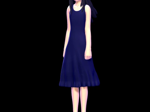 Yuki - Wolf Children 3D Model