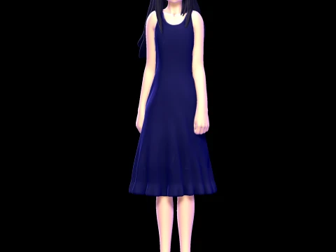 Yuki - Wolf Children 3D Model