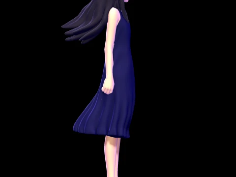 Yuki - Wolf Children 3D Model