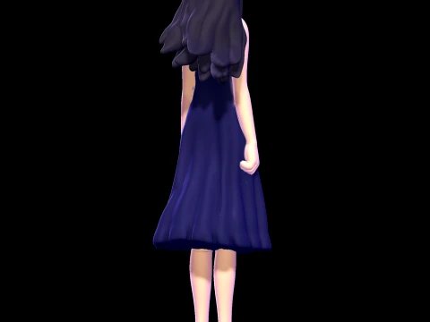 Yuki - Wolf Children 3D Model