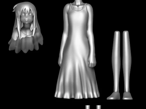 Yuki - Wolf Children 3D Model